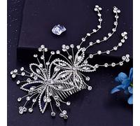 TONZN Pettine da Sposa da Donna, Accessori per Capelli da Sposa, Pettine da Sposa con Strass, Accessori per Capelli da Festa (HP499)