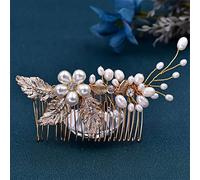 TONZN Pettine da Sposa in Foglia di Lega Copricapo da Sposa Copricapo da Sposa Accessori per Capelli da Sposa Forcina per Capelli (HP17)