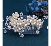 TONZN Pettine da Sposa in Perle, forcina per Capelli da Donna, Accessori per Capelli da Sposa, Copricapo da Donna, Copricapo da Sposa (HP05 S)