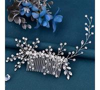 TONZN Pettine da Sposa per Donna, Copricapo con Strass, acconciatura da Sposa, Copricapo da Sposa, Accessori per Capelli da Sposa (HP15)