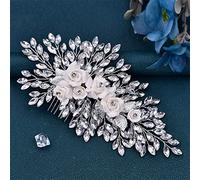 TONZN Pettine per Capelli con Strass da Sposa, Copricapo da Sposa, forcina per Capelli da Donna, Copricapo Floreale, Copricapo da Sposa (HP319)