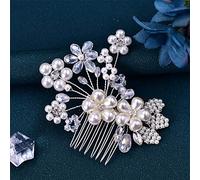TONZN Pettine per Capelli da Sposa con Perle e Strass, Accessori per Capelli da Sposa, Gioielli da Festa (HP37)