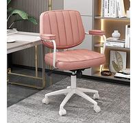 TONZN Sedia da Computer, Sedia da Ufficio con Ruote, Sedia da Ufficio ergonomica, Sedia da Lavoro reclinabile (Rosa 46x49x92 cm (18x19x36))
