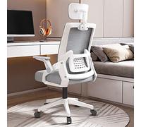 TONZN Sedia da Computer Sedia ergonomica per Ufficio con Ruote, Sedia da scrivania direzionale con Supporto per la Schiena Sedia da Lavoro Comoda (Grigio a 50x46x52 cm (20x18x20 Pollici))