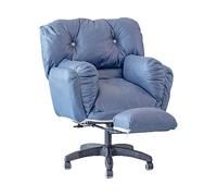TONZN Sedia Girevole per Ufficio con braccioli, Sedia da Lavoro Imbottita Spessa Regolabile per Trucco, Camera da Letto, Studio (Blu)