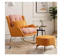 TONZN Sedia Moderna, Comoda Poltrona Lounge per Soggiorno Camera da Letto Gambe in Legno massello