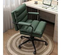TONZN Sedia per Computer con Schienale Medio, Sedia per Computer Imbottita, Sedia ergonomica per Ufficio, Sedia Girevole (Verde 43x45x54 cm (17x18x21 Pollici))
