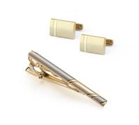 TONZN Set di fermacravatte in Rame Color Champagne, fermacravatte Casual da Lavoro Quotidiano, fermacravatte da Uomo d'Affari (D Come Mostrato nell'immagine)