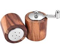 TONZN . Set macina Sale e Pepe con manovella Manuale. Set di macinapepe da 2 Pezzi, Adatto per macinini per la casa e la Cucina, macinasale e macinapepe Ricaricabile Manuale