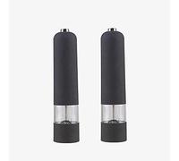TONZN Set Macina Sale e Pepe Elettronico 5 3 X 22 5 cm, Lampada LED Nero X2- Macina Sale e Macina Pepe (Nero)