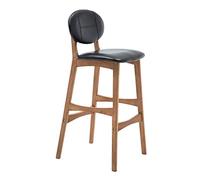 TONZN Sgabelli da Bar Moderni impilabili in plastica con Schienale, sedie da Pranzo comode da 30 Pollici, per bancone da Cucina e Bar di casa (Altezza Seduta Nera: 65 cm)