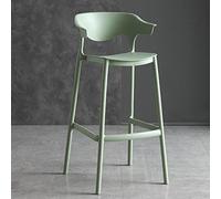 TONZN Sgabelli da Bar Moderni impilabili in plastica con Schienale Verde da 30 Pollici, Sedia da Pranzo Comoda per bancone da Cucina e Bar di casa (Verde 65 cm (26 Pollici))