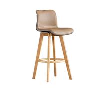 TONZN Sgabello da Bar in Legno Girevole Sedia Alta per Ristorante e bistrot Cucina Isola bancone Sedia da Pranzo (61 cm) (Marrone Chiaro 71 cm)