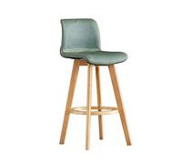TONZN Sgabello da Bar in Legno Girevole Sedia Alta per Ristorante e bistrot Cucina Isola bancone Sedia da Pranzo (61 cm) (Verde Scuro 71 cm)