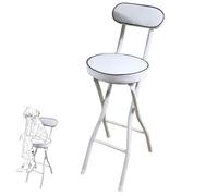 TONZN Sgabello da Bar Moderno impilabile in plastica con Schienale Verde da 30 Pollici, Sedia da Pranzo Comoda per bancone da Cucina e Bar di casa (Altezza Seduta Bianca: 55 cm/22")