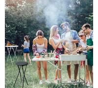 TONZN Sgabello da Bar Pieghevole Alto con poggiapiedi Sgabello Rotondo Pieghevole per impieghi gravosi capacità di 300 libbre Sgabello da Bar per la Colazione da Cucina Nero (28") (Nero 70 cm/28")