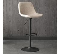 TONZN Sgabello Girevole Vintage per Bar, caffetteria, Tempo Libero, Lavoro, Sedia Girevole con Gambe in Acciaio al Carbonio, Regolabile da 60 a 80 cm (Colore: Nero) (Bianco)