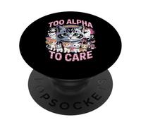 Too Alpha To Care Top G Gattini Carini Unicorno Arcobaleno PopSockets PopGrip Adesivo
