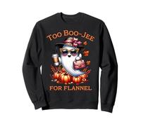 Too Boo-JEE per Flannel Funny Halloween Ghost Felpa