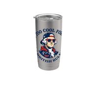Too Cool for British Rule George Washington Patriot Bicchiere termico in acciaio inox doppia parete