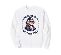 Too Cool for British Rule George Washington Patriot Felpa