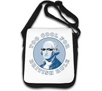Too Cool for British Rule Thug Life George Washington Borsa a tracolla bianca