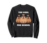 Too Cool for School - 3 Funny Sunglass Capybara Bosses Felpa