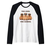 Too Cool for School - 3 Funny Sunglass Capybara Bosses Maglia con Maniche Raglan