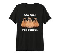 Too Cool for School - 3 Funny Sunglass Capybara Bosses Maglietta Premium