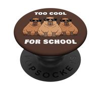 Too Cool For School - 3 Funny Sunglass Capybara Bosses PopSockets PopGrip Adesivo