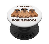 Too Cool For School - 3 Funny Sunglass Capybara Bosses PopSockets PopGrip Adesivo