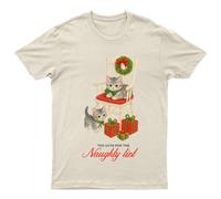 Too Cute For The Naughty List Christmas Holiday Kittens Graphic Uomo Donna