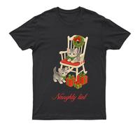 Too Cute For The Naughty List Christmas Holiday Kittens Graphic Uomo Donna