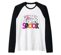 Too Cute Ghosts Camicia Kawaii Halloween Spook Cuore Candy Maglia con Maniche Raglan