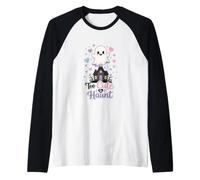 Too Cute Haunt Divertente Unisex Design per Uomo Donna Tee Maglia con Maniche Raglan