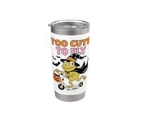 Too Cute To Fly So I Roll Frog Witch Halloween Bicchiere termico in acciaio inox doppia parete