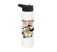 Too Cute To Fly So I Roll Frog Witch Halloween Stainless Steel Insulated Water Bottle