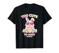 Too Cute to Hunt Squad Retro Pastello Coniglietti Pasquali Grassetto Carino Maglietta