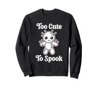 Too Cute To Spook - Bambola Voodoo Kawaii Goth Divertente per Halloween Felpa