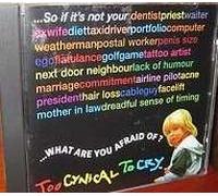 TOO CYNICAL TO CRY: What Are You Afraid Of? (Audio CD)