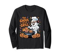 Too Ghoul for The Grill - Ghost Chef Halloween BBQ Design Maglia a Manica