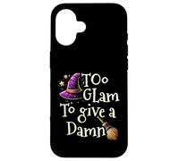Too Glam To Give A Damn Witch - Scopa di Halloween Custodia per iPhone 16