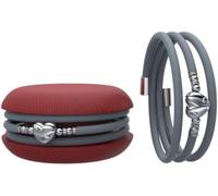 TooLate Bracciale charm Macaron in caucciù con simbolo Cuore Stella Quadrifoglio - Made in Italy