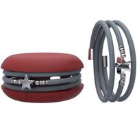 Macaron TOOLATE Bracciale Charm Macaron Donna in Caucciù con Simbolo, Charm Cuore Stella Quadrifoglio, Confezione Pasticcino - Made in Italy