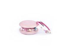 Too Late Bracciale Donna, Bracciale Macaron Funny Mignon 1 Giro, Bracciale Charm, Bracciale Caucciù Made in Italy (sweetfuxia)
