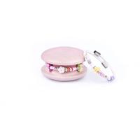 Too Late Bracciale Donna, Bracciale Macaron Funny Mignon 1 Giro, Bracciale Charm, Bracciale Caucciù Made in Italy (buttwhite)