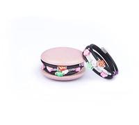 Too Late Bracciale Donna, Bracciale Macaron Funny Mignon 3 Giri, Bracciale Charm, Bracciale Caucciù Made in Italy (flowerblack)