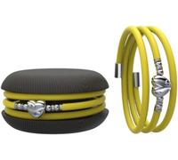 TooLate Bracciale Macaron in caucciù con charm cuore, stella e quadrifoglio – Made in Italy