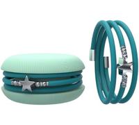 TOO LATE BRACCIALE VERDE SMERALDO CHARM STELLA CONFEZIONE MACARON