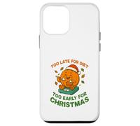 Too Late for Diet, divertente disegno natalizio a forma di torta di zucca Custodia per iPhone 12 mini